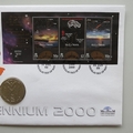 1999 Isle of Man Millennium 2000 1 Crown Coin Cover - IOM First Day Cover by Mercury