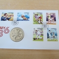 1986 Commonwealth Games Guernsey 2 Pounds Coin Cover  - First Day Cover Royal Mint