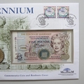 1999-2000 Millennium Banknote 5 Pound Coin Cover - Guernsey First Day Cover