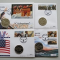 1995 Victory In Europe 50th Anniversary 5 Crowns Coin Cover Set - Turks & Caicos First Day Cover