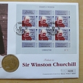 1999 Tribute to Sir Winston Churchill 1 Crown Coin Cover - Gibraltar First Day Cover