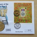1995 50th Anniversary of the End of World War II 5 Dollars Coin Cover - Solomon Islands First Day Cover