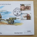 1994 D-Day 50th Anniversary Juno Beach 5 Crown Coin Cover - Turks & Caicos First Day Cover