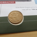 2000 Battle of Britain 60th Anniversary 5 Pounds Coin Cover - Gibraltar First Day Cover