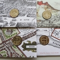 2010 - 2012 City of Edinburgh London Belfast Cardiff 1 Pound Coin Cover Set - First Day Covers