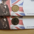 1995 VE Day 50th Anniversary 2 Pounds Coin Covers Set - UK First Day Cover