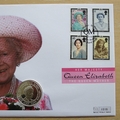 2002 The Queen Mother Life & Times Silver 5 Pounds Coin Cover - UK First Day Cover