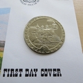 1992 Union Pacific Railway 1 Crown Coin Cover - Isle of Man First Day Cover