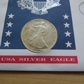 1991 USA Silver Eagle 1oz Fine Silver One Dollar Coin Cover - United States First Day Cover