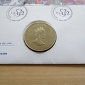 1992 40th Anniversary Accession HM QEII 2 Pounds Coin Cover - UK First Day Cover