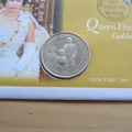 2002 Queen Elizabeth II Golden Jubilee 1 Dollar Coin Cover - Guyana First Day Cover