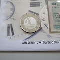 1999 Millennium Silver 5 Pounds Coin & Banknote Cover - UK First Day Cover