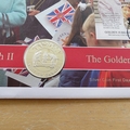 2002 The Golden Jubilee HM QEII Silver 50p Coin Cover - Uganda First Day Cover