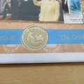 2002 Queen Elizabeth II Golden Jubilee Silver 50p Coin Cover - Tuvalu First Day Cover