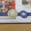 2002 The Queen's Golden Jubilee Silver 50p Pence Coin Cover - Grenada Carriacou First Day Cover