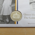 2002 The Golden Jubilee Queen Elizabeth II Silver Proof 50p Coin Cover - Ghana First Day Cover