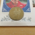 1992 QEII Accession to the Throne 40th Anniversary 50p Coin Cover - Falklands First Day Cover