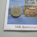 2003 The Queen's Coronation 50th Anniversary 5 Pounds Coin Cover - UK PNC First Day Covers
