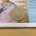 2002 The Queen's Golden Jubilee 1 Dollar Coin Cover - Gibraltar First Day Cover 30p Stamp