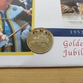 2002 The Queen's Golden Jubilee 50p Pence Coin Cover - Dominica First Day Cover