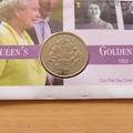 2002 The Queen's Golden Jubilee 1 Dollar Coin Cover - Pitcairn Islands First Day Cover