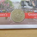 2002 The Queen's Golden Jubilee 1 Dollar Coin Cover - Saint Lucia First Day Cover