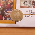 2002 The Queen's Golden Jubilee 50p Coin Cover - Solomon Islands First Day Cover