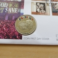 2002 The Queen's Golden Jubilee 50p Coin Cover - St. Helena First Day Cover