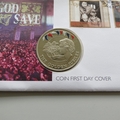 2002 The Queen's Golden Jubilee 50p Pence Coin Cover - St Helena PNC First Day Covers