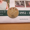 2002 HM Queen Elizabeth II Golden Jubilee 50p Coin Cover - Nauru First Day Cover
