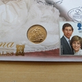 1998 Diana Princess of Wales 1981 Gold Sovereign Coin Cover - Benham Covers