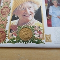 2000 Queen Mother 100th Birthday 1900 Gold Sovereign Coin Cover - Benham Covers