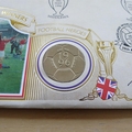 1996 England World Cup Winners 2 Pounds Coin Cover Set - Benham First Day Covers - Signed