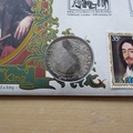 1999 King Charles I 350th Anniversary Silver Shilling Coin Cover - Benham First Day Cover
