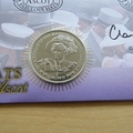 2001 Royal Ascot Fabulous Hats 1 Crown Coin Cover - Benham First Day Cover - Signed