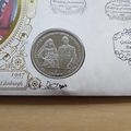 1997 Royal Golden Wedding Anniversary IOM 1 Crown Coin Cover - Benham First Day Cover