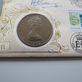 1996 Queen Elizabeth II 70th Birthday Silver Jubilee Crown Coin Cover - Benham First Day Cover