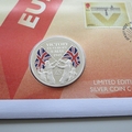 2015 VE Day 70th Anniversary Silver 5 Pounds Coin Cover - Westminster First Day Cover