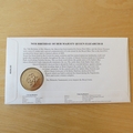 1996 70th Birthday HM Queen Elizabeth II Jersey 2 Pounds Coin Cover - First Day Cover