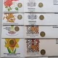 1984 - 1987 Scottish English Welsh N Ireland 1 Pound Coin Covers Set - Royal Mint First Day Cover Collection