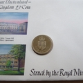 1988 Royal Mint Tower Hill to Llantrisant 1 Pound Coin Cover - First Day Cover