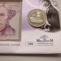 1999 Michael Faraday Silver Crown Coin & 20 Pounds Banknote Cover - First Day Cover UK