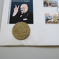 1990 Winston Churchill Freedom of Douglas Isle of Man Crown Coin Cover - IOM First Day Cover