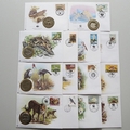 1983 - 1995 WWF World Wildlife Fund Coin Cover Collection - First Day Covers
