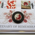 2019 Centenary of Remembrance Silver Proof 1 Pound Coin Cover - Benham First Day Cover UK