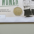 2018 Votes For Women 50p Pence Coin Cover - Signed First Day Covers