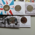 2009 - 2012 London 2012 Olympic Games 5 Pounds Coin Cover Set - Royal Mail First Day Covers