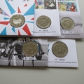 2009 - 2012 London 2012 Olympic Games 5 Pounds Coin Cover Set - Royal Mail First Day Covers