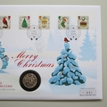 2016 Merry Christmas Silver 20 Pounds Coin Cover - Westminster First Day Covers