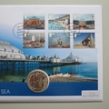 2014 Britain Beside The Sea 1oz Silver Britannia Coin Cover - Westminster First Day Covers